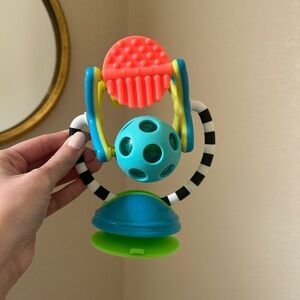 Colorful Blue & Green Sensory Teether and Rattle